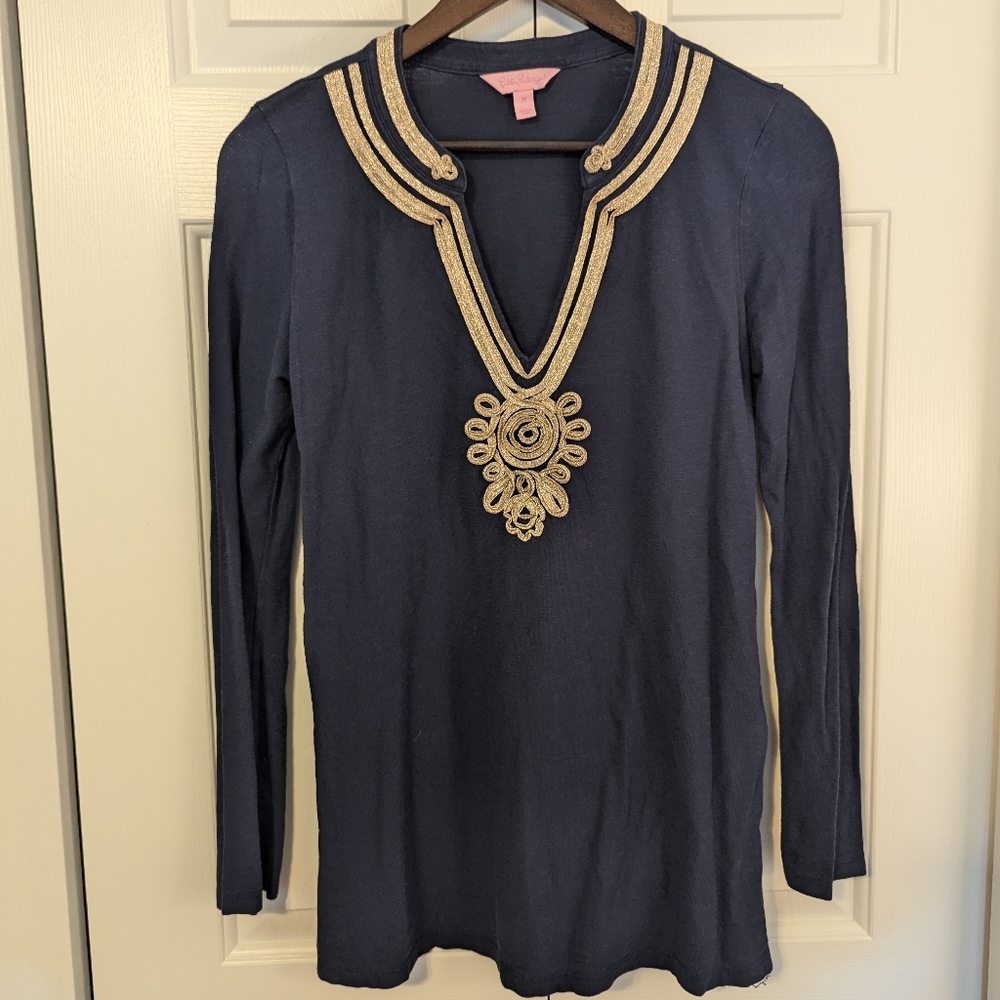 Lilly Pulitzer medium navy Emerson tunic